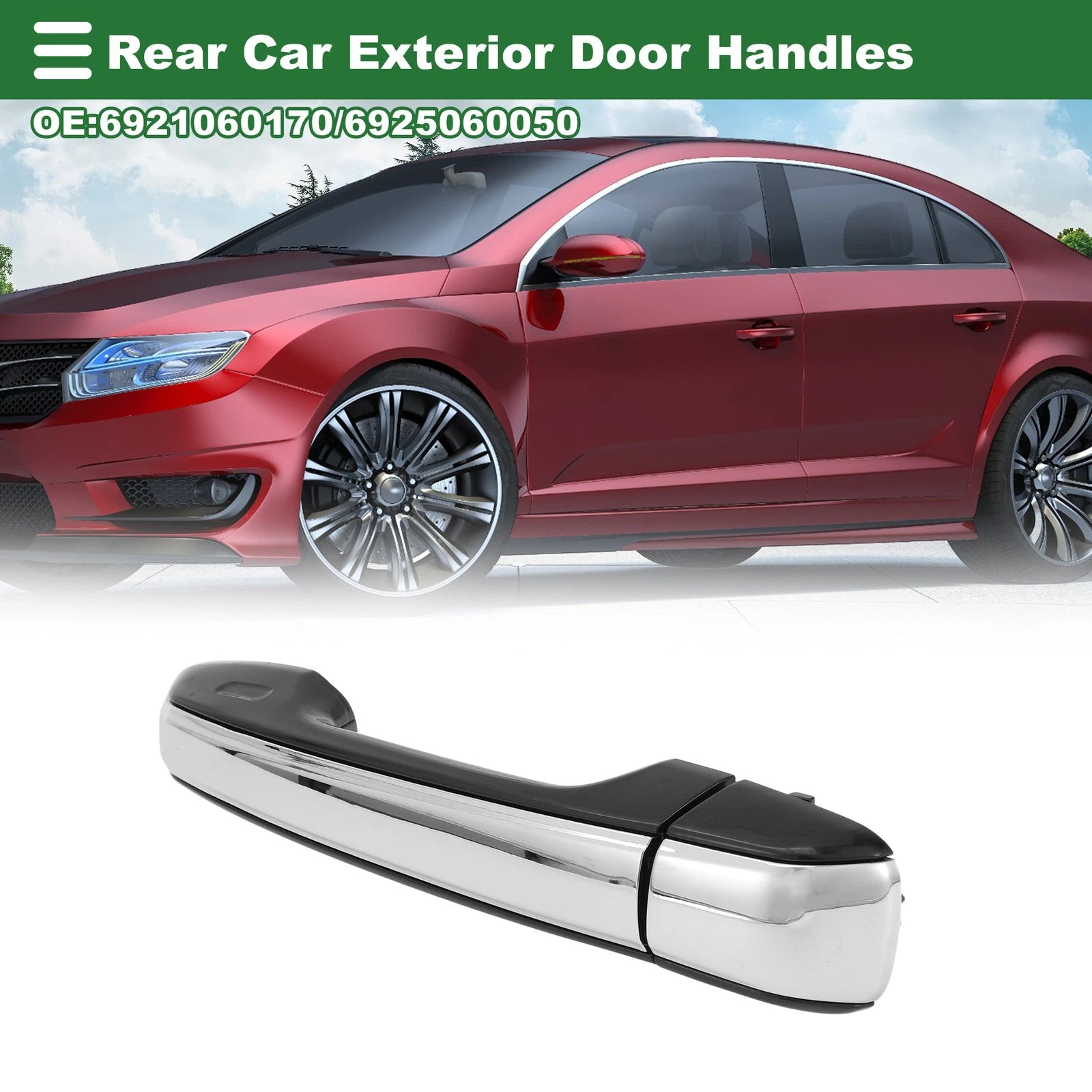 Rear Door Handle No. 6921060170 for Toyota GX460/4Runner (2009–2023) Black