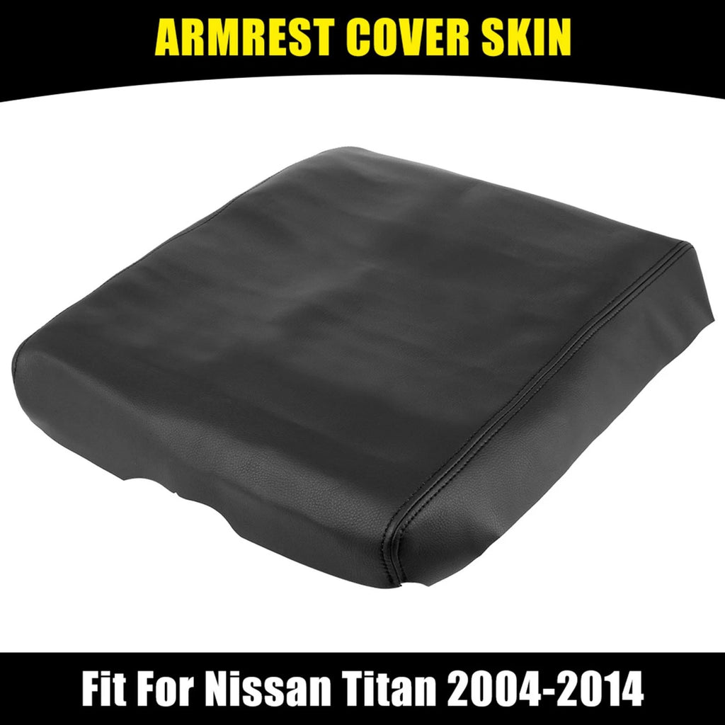 Center Console Lid Armrest Cover for Nissan Titan (2004–2014) Black