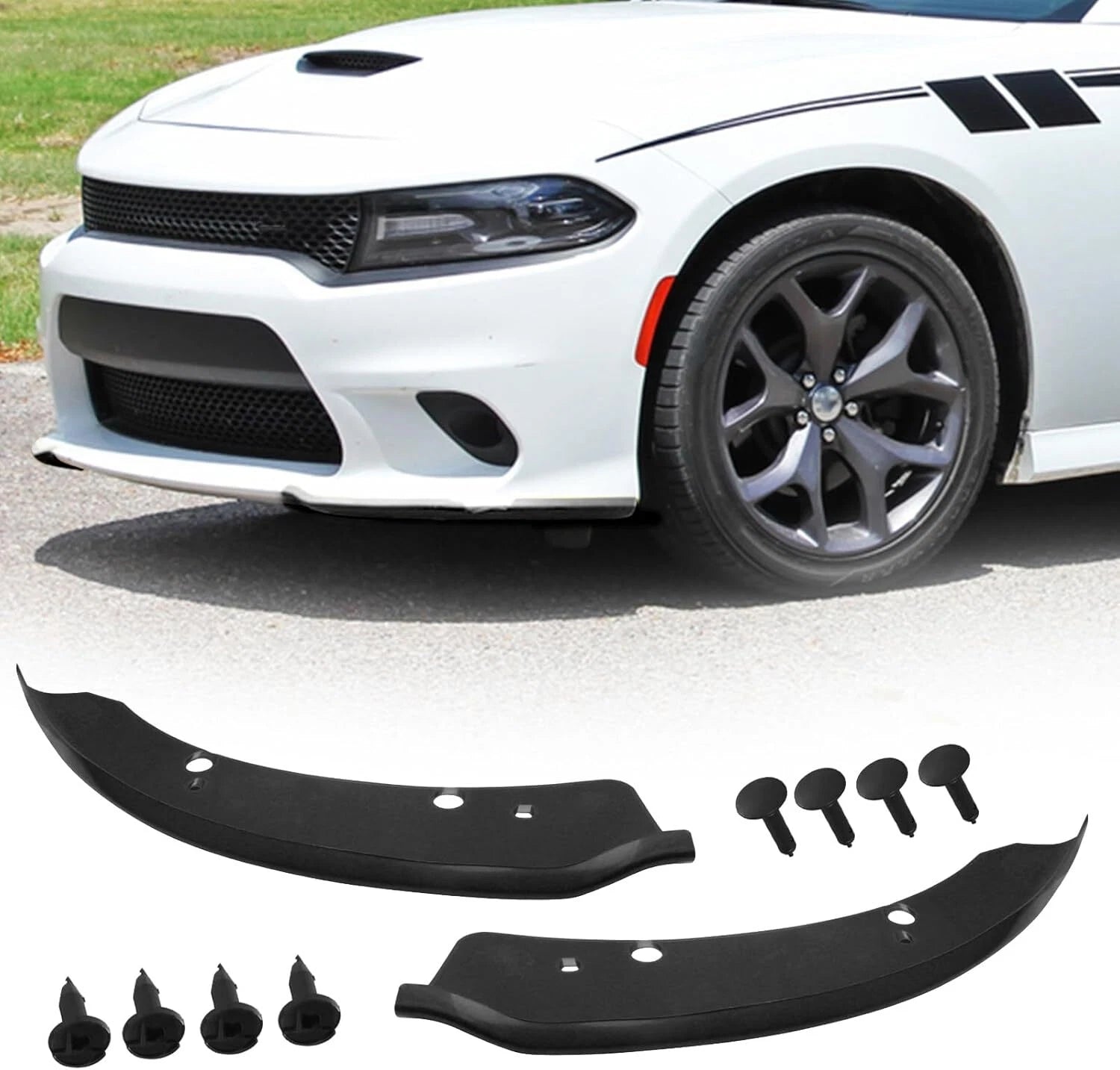 Front Bumper Lip Splitter Trim Cover for Dodge Charger SRT Scat (2015–2022)