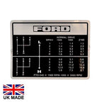 Gear Change Decal for Ford 4000 5000 7000 4600 Tractors