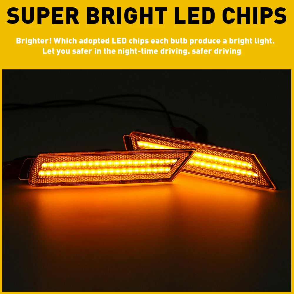 Front LED Fender Side Light Amber Marker Lamp for Chevrolet Camaro (2010–2015)