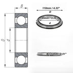 Deep Groove Ball Bearing 6817NR for Scooter Skateboard Wheel (P0 85x110x13mm)