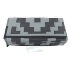 Outdoor Waterproof Carpet Rug 9x12FT Black Gray