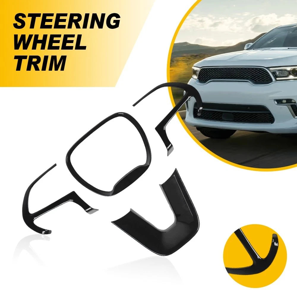 4X Inside Steering Wheel Cover Trim for Dodge Challenger Durango (2014–2023)