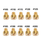 10pcs Main Jets for Mikuni N100/604 Carburetor (#105-#205)