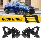 Set of 2 Hood Hinges for Honda HR-V (2016–2022) Black Steel