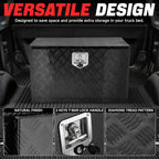 30" x 18" x 17.3" Black Aluminum Tool Box for Universal Use (No Specific Years)