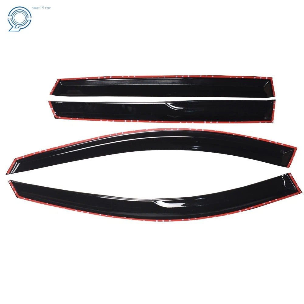 Set of 4 Black Window Visors for Nissan Rogue (2014–2019)