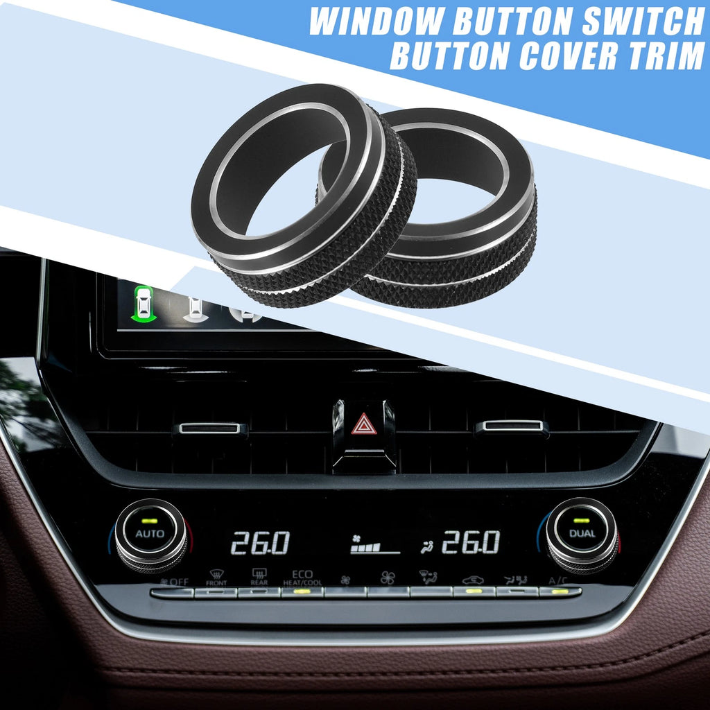 Set of 2 AC Control Switch Knob Cover Trim for Toyota Corolla (2020–2022)