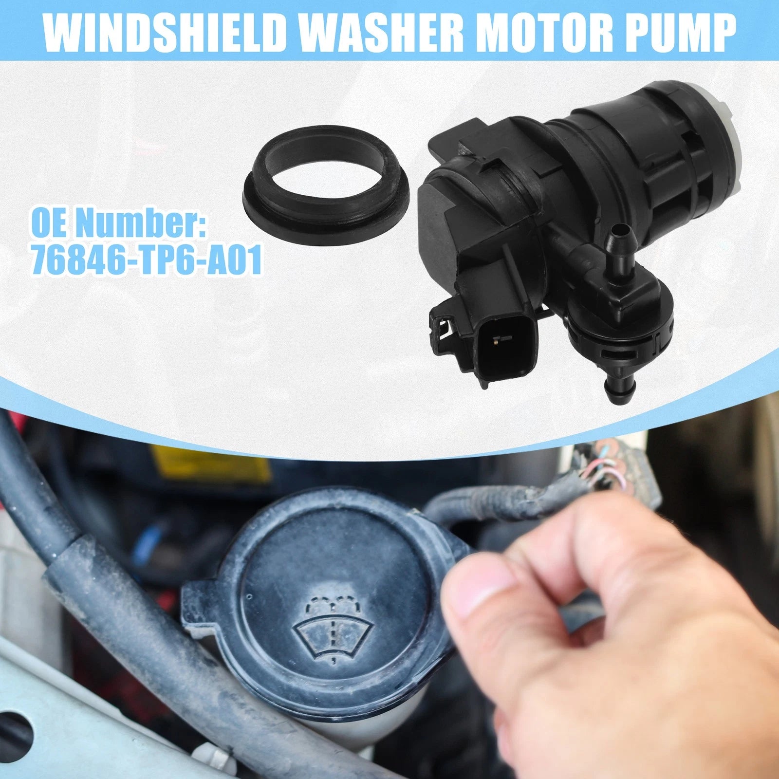 Windshield Washer Motor Pump for Toyota RAV4 (2004–2014) No. 76846-TP6-A01