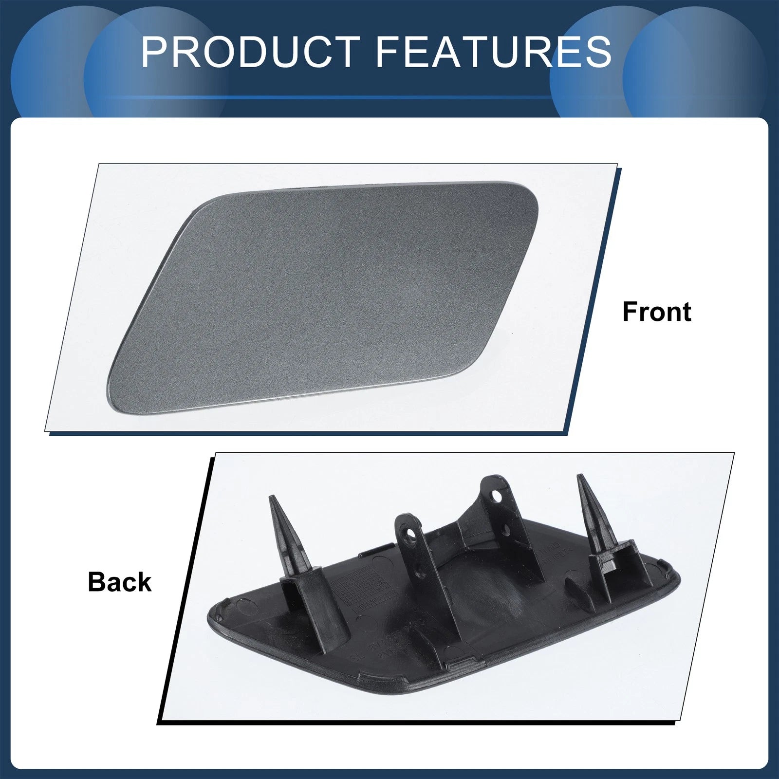 Front Left Washer Nozzle Cover Cap for Audi A3 8V (2013–2016) Gray
