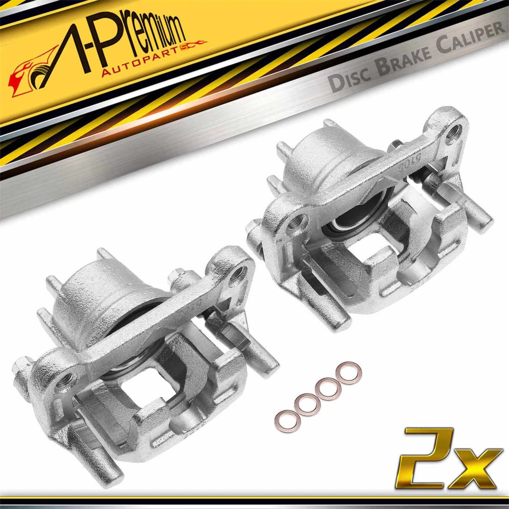 2X Front Brake Caliper with Bracket for Mitsubishi Mirage (2014–2015)