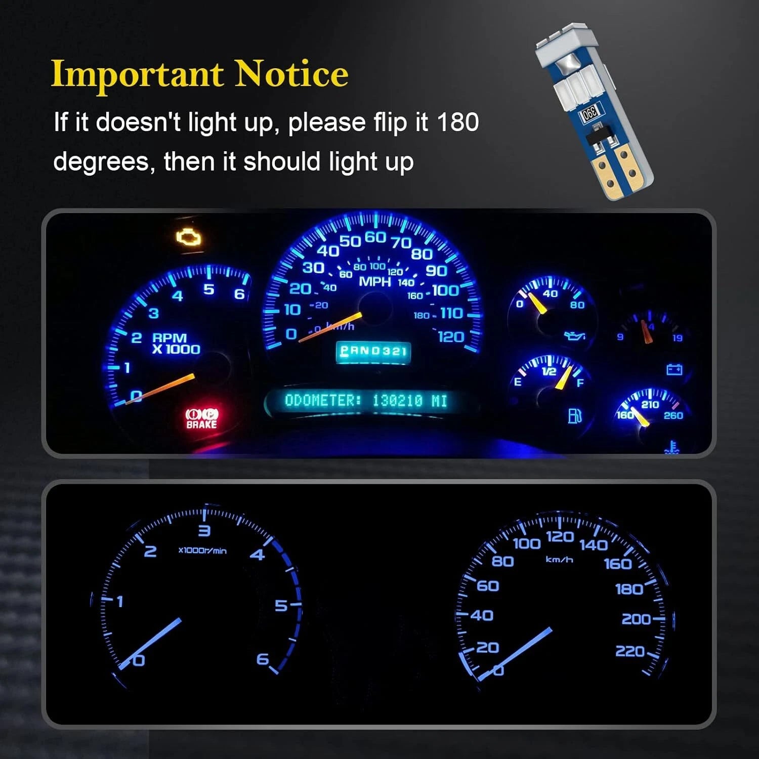 10pc T5 LED Bulbs for Automotive Lighting