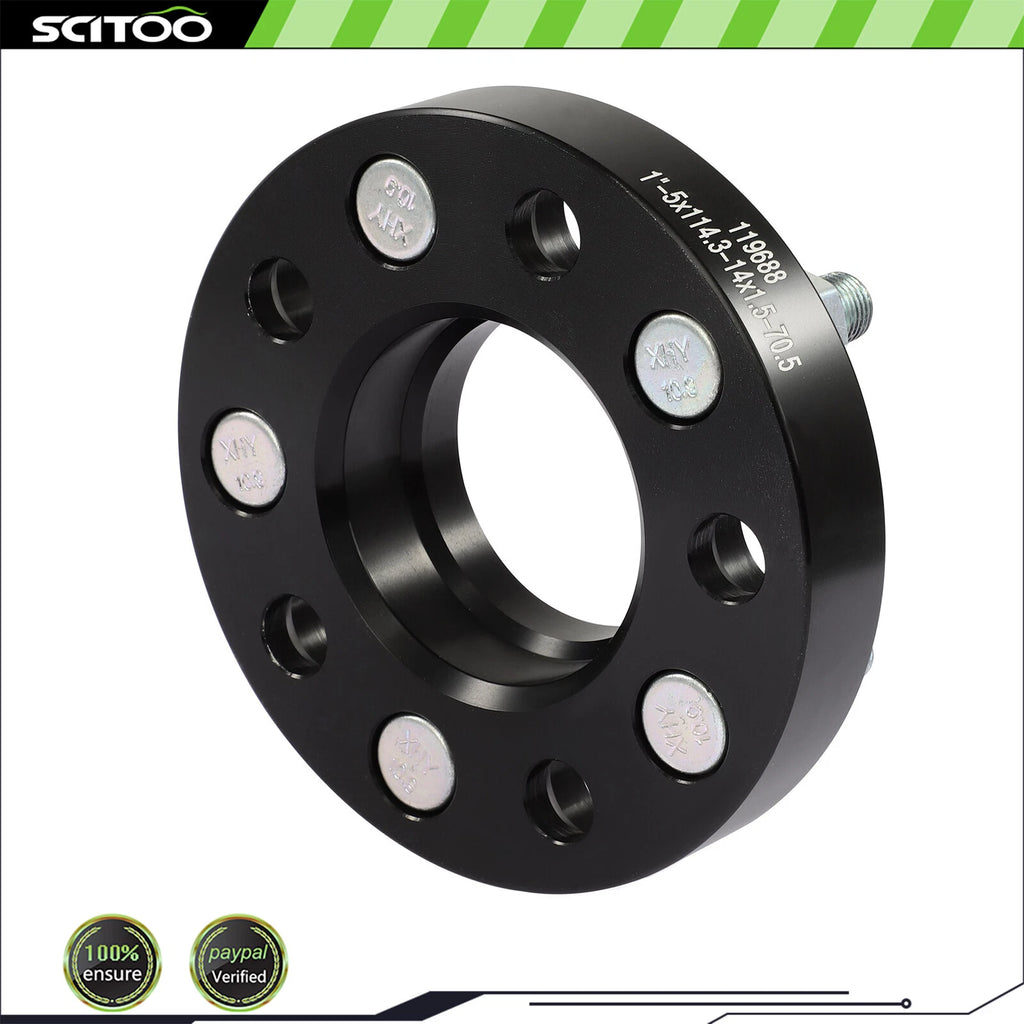 4X 5x4.5 1" Hubcentric Wheel Spacers 14x1.5 for Ford Mustang GT (2017–2020)