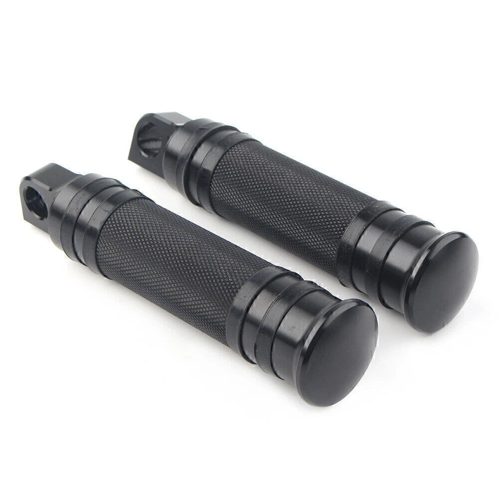 2X Male Mount Footpeg Pegs for Harley Davidson Aluminum Black