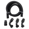 5ft Nylon Braided Fuel Hose Line with 90 & 45 Degree Fittings for Universal