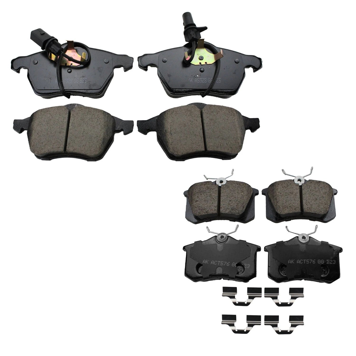 Akebono Euro Ceramic Brake Pads Kit for Audi A4 A6 Quattro S4 S6 Passat (2000–2020)