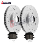 Front Drilled Brake Rotors & Pads for Lexus ES300, Toyota Avalon, Camry, Solara (1992–2003)