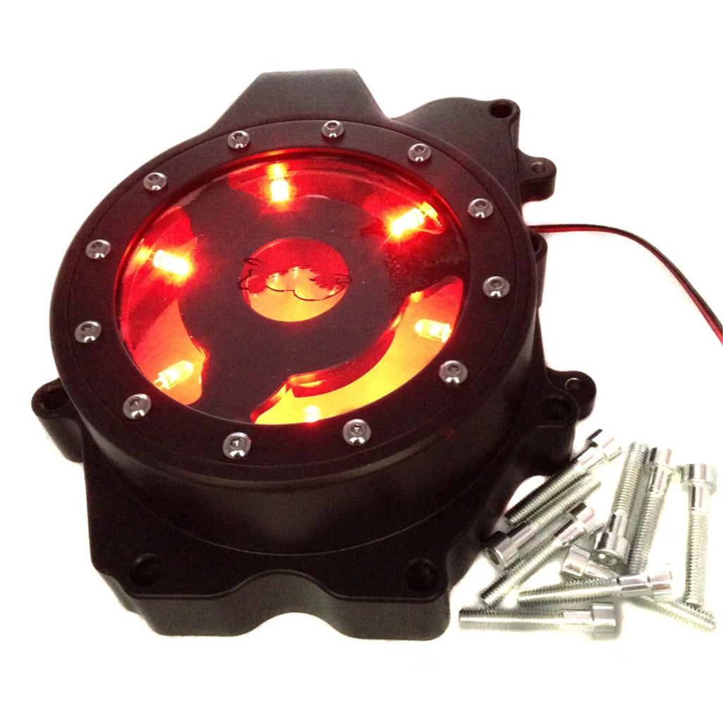 HTTMT Red LED Stator Engine Cover for Yamaha YZF-R6/YZF-R6S (2003–2006)