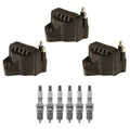Set of 3 Ignition Coils & 6 ACDelco Platinum Spark Plugs for Chevy Pontiac (V6)