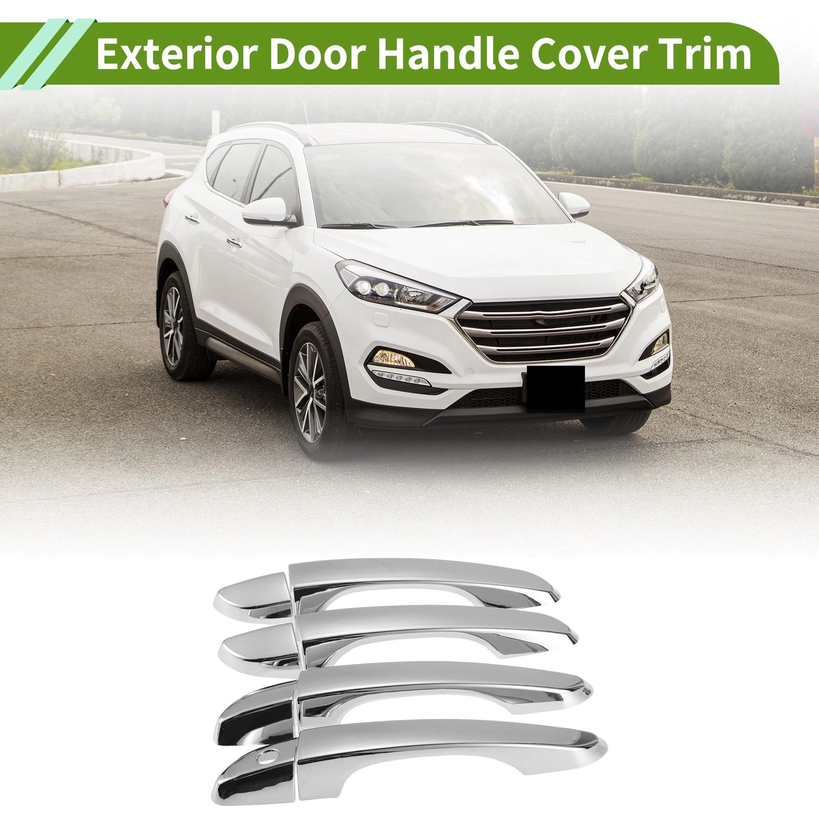 Set of 4 Door Handle Covers for Hyundai Tucson (2016–2020) Normal Plating