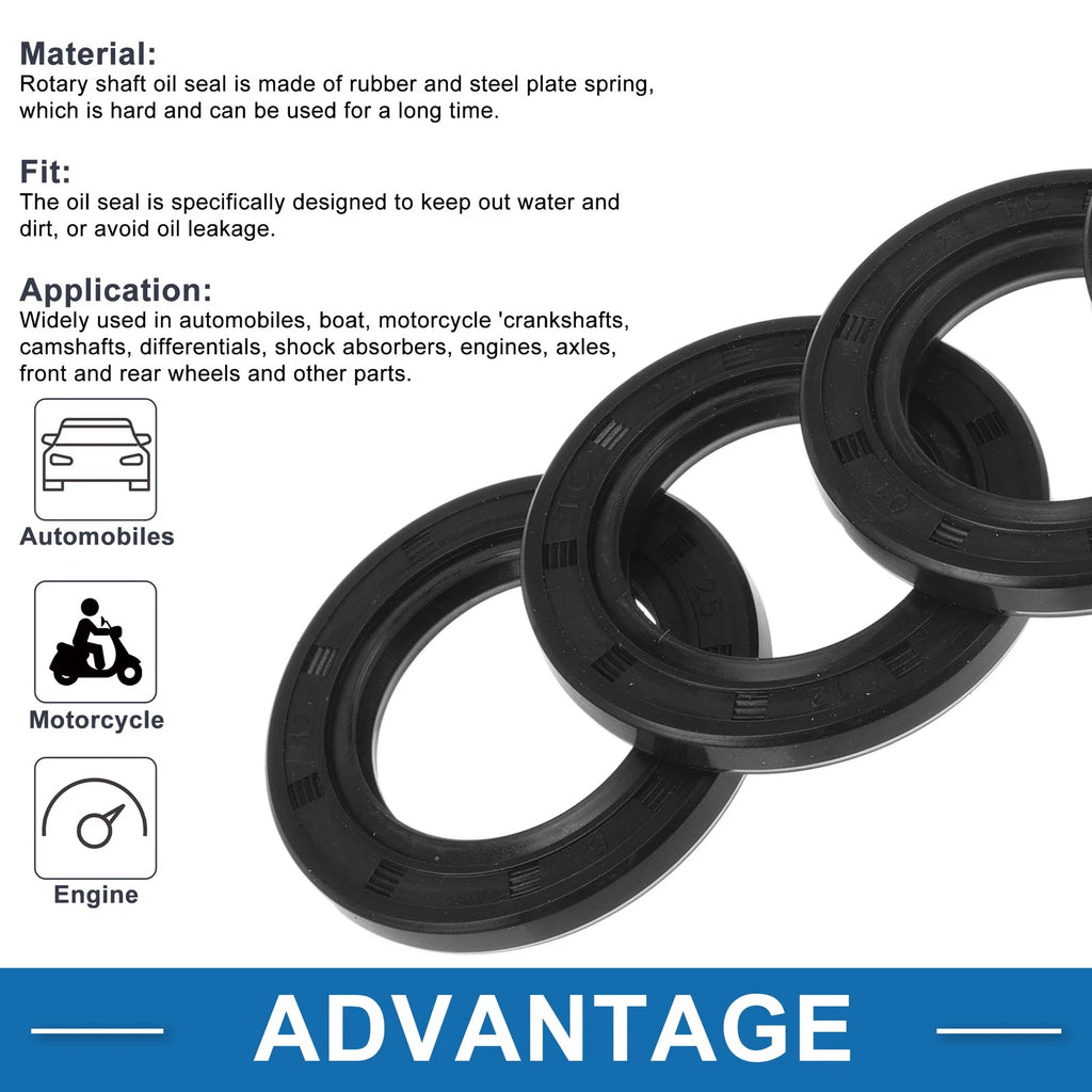 Set of 5 Oil Seal Rotary Shaft Seal Nitrile Rubber 25x40x5mm