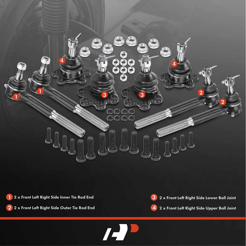 8x Tie Rod Ends & Ball Joints for Chevy Blazer GMC Yukon