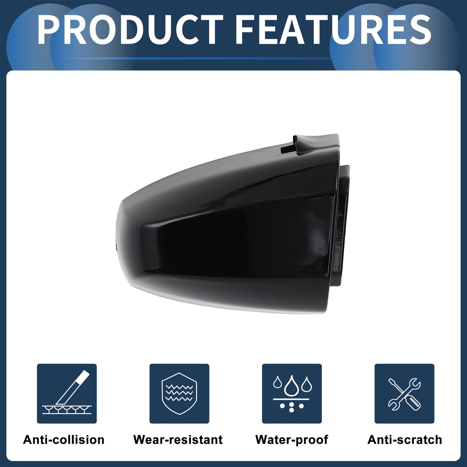Door Handle Cover Front Left No. 51217396541 for BMW X1 X2 X5 (2015–2018) Black