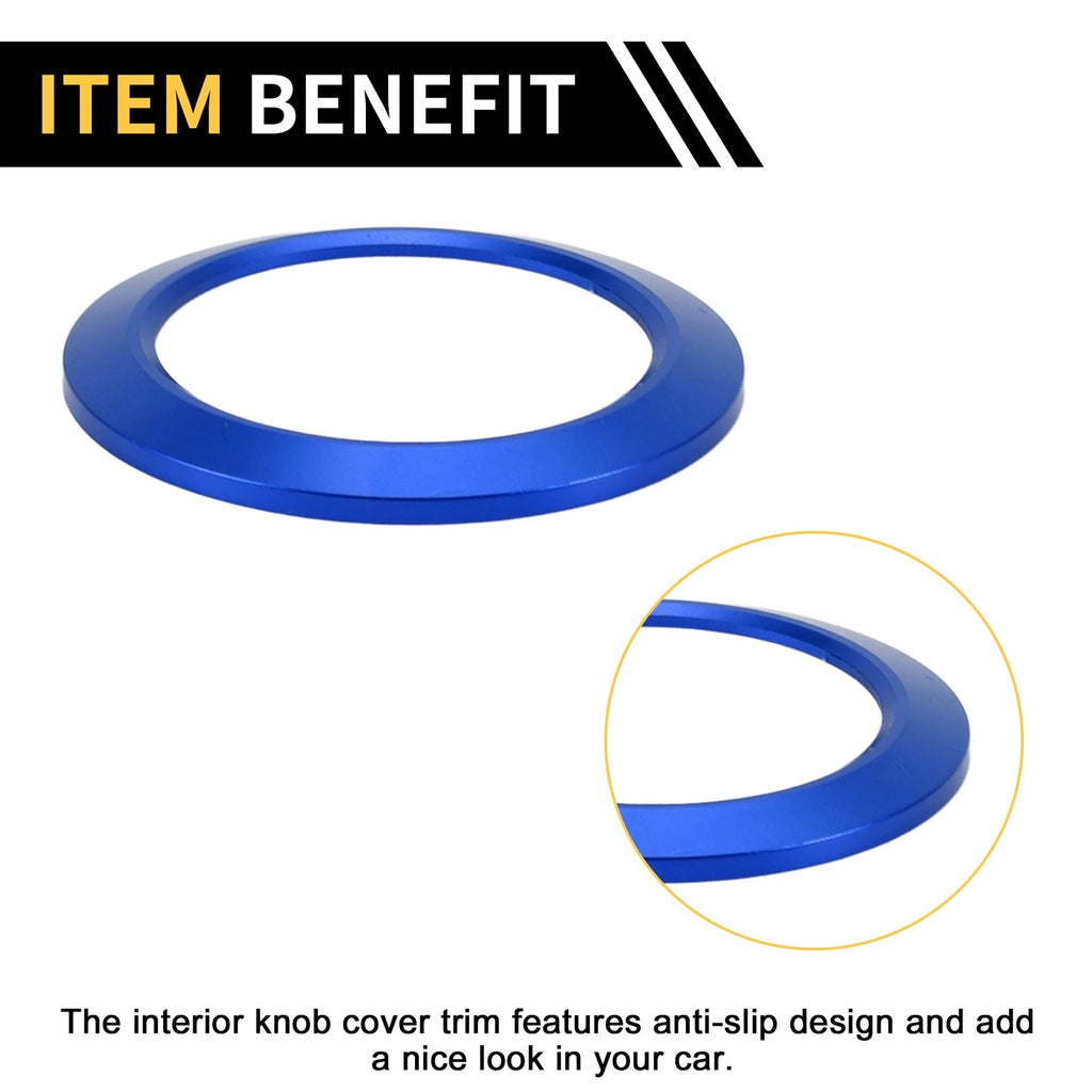 Engine Start Stop Button Switch Knob Cover Ring for Ford F-150 (2016–2021) Blue