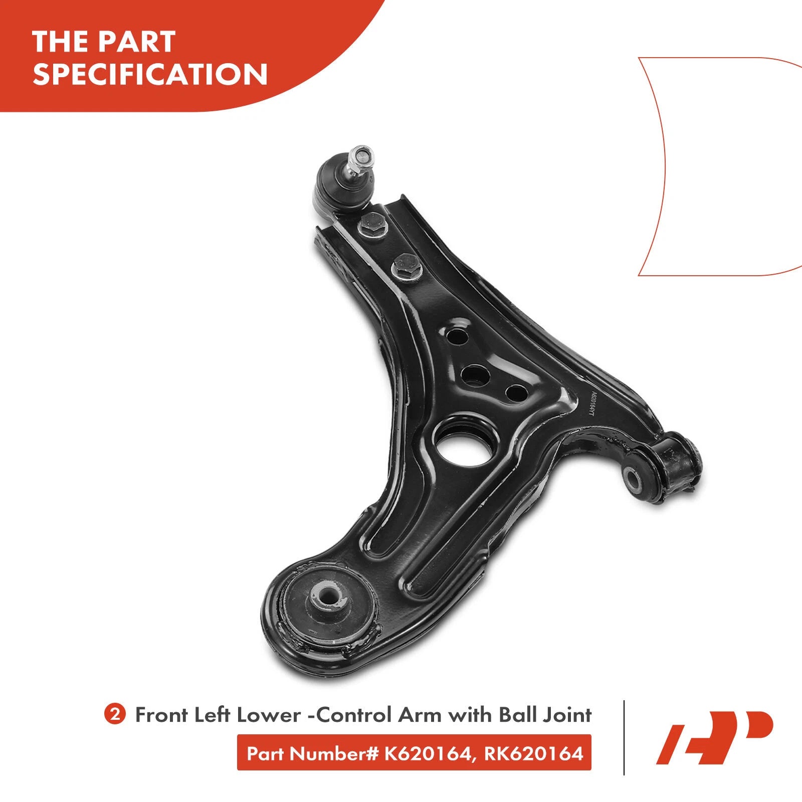 8x Front Control Arm with Ball Joint Tie Rod Kit for Aveo G3 (2004-2011)
