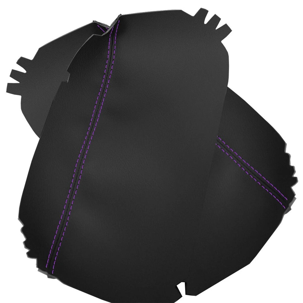 Leather Console Armrest Cover for Mazda CX-9 (2010–2015) Purple Stitch