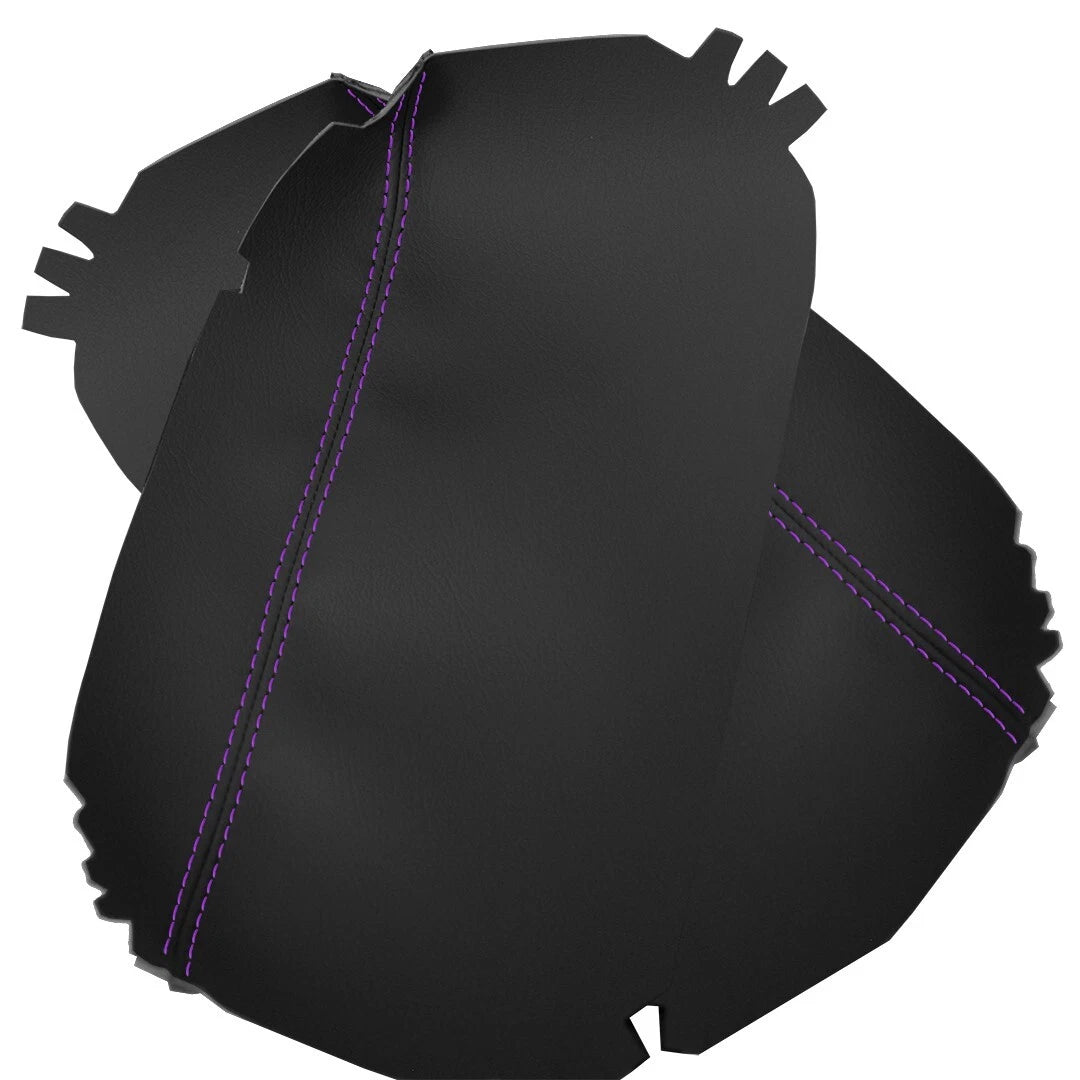 Leather Console Armrest Cover for Mazda CX-9 (2010–2015) Purple Stitch