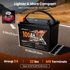 100Ah 12V Deep Cycle LiFePO4 Battery with BMS for Caravan (Off Grid)