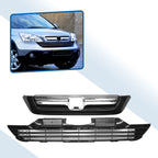 Front Bumper Grille for Honda CR-V (2007–2009) Chrome Black 1 Set