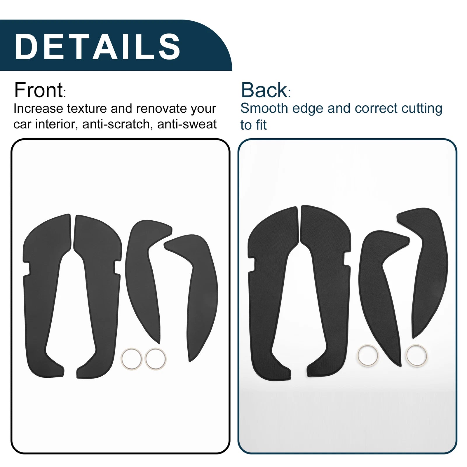 Set of 1 Car Door Leather Anti Kick Pad Sticker for Mercedes-Benz GLA (2015)