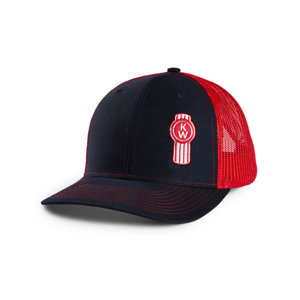 Kenworth Trucks Hat for Kenworth (N/A) - Navy Red Mesh Richardson 112