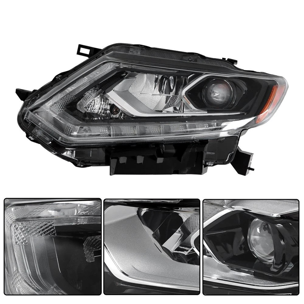 LED Headlight for Nissan Rogue (2014–2016) Driver Side, w/o Auto Control