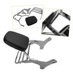 Sissy Bar Backrest for Honda Shadow VT750 C2 VT400 1997-2003 Black & Silver