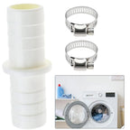 Drain Pipe Connector for Washing Machine with 2 Hose Clamps