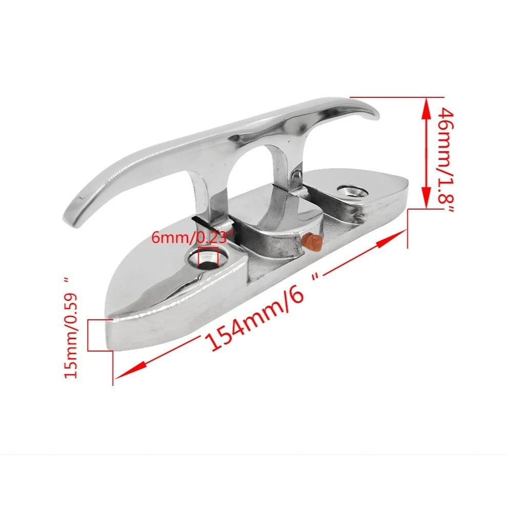 6 Inch Folding Cleat Marine Hardware 316 Stainless Steel for Boat Yacht