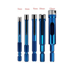 Granite Hole Opener Set of 6 with Hexagonal Shank Diamond Grit 5-12mm