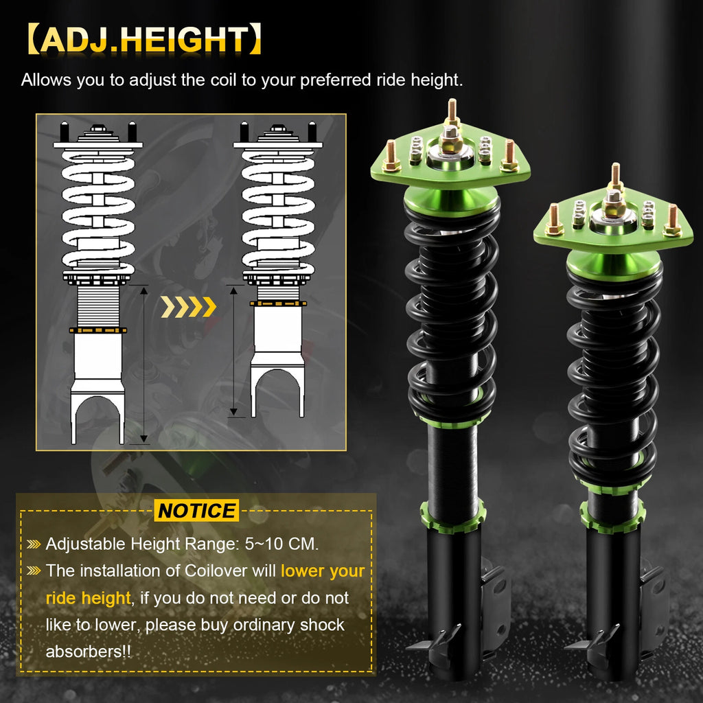 Coilovers for Subaru Forester, Impreza (2003–2008) Adjustable Height