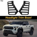 Set of 2 Headlight Trim Bezels for Toyota Tacoma (2024–2026) Glossy Black