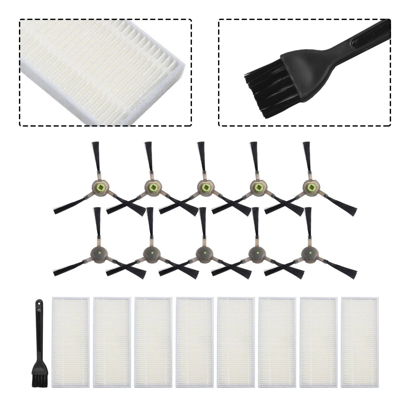 Vacuum Filter Brush Kit for OKP Life K2 K3 K4 K5 M210 M210S M213