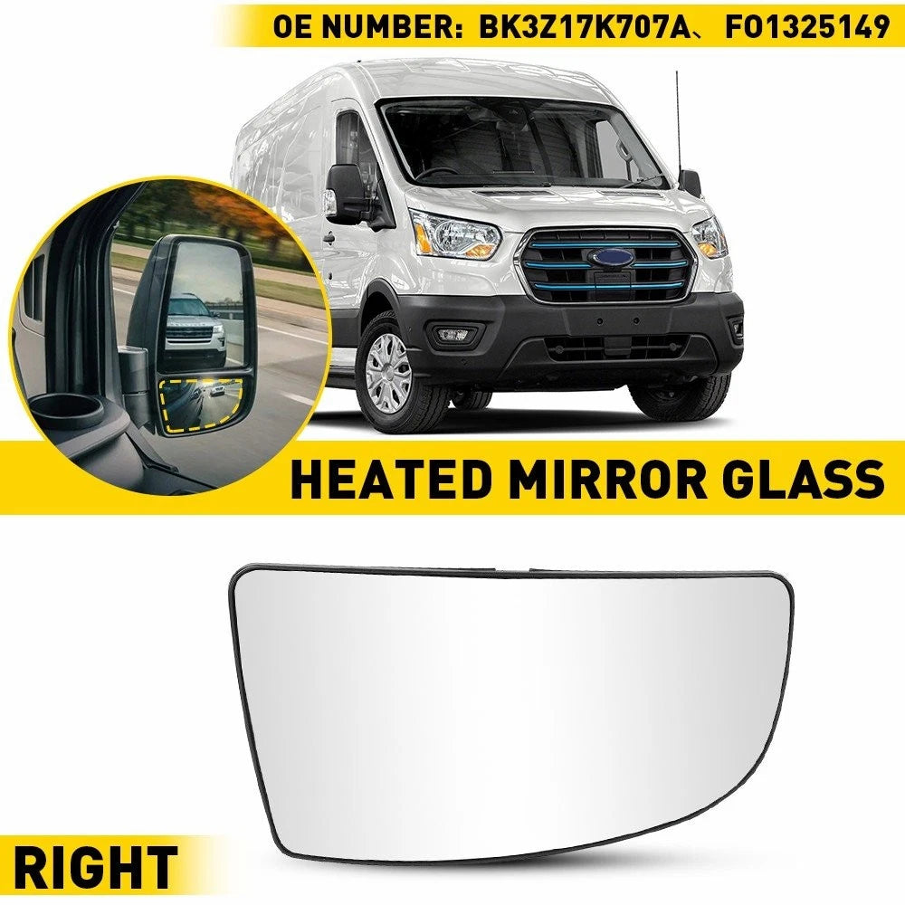 Heated Mirror Glass Lower Right Passenger for Ford Transit-150 (2015–2022)