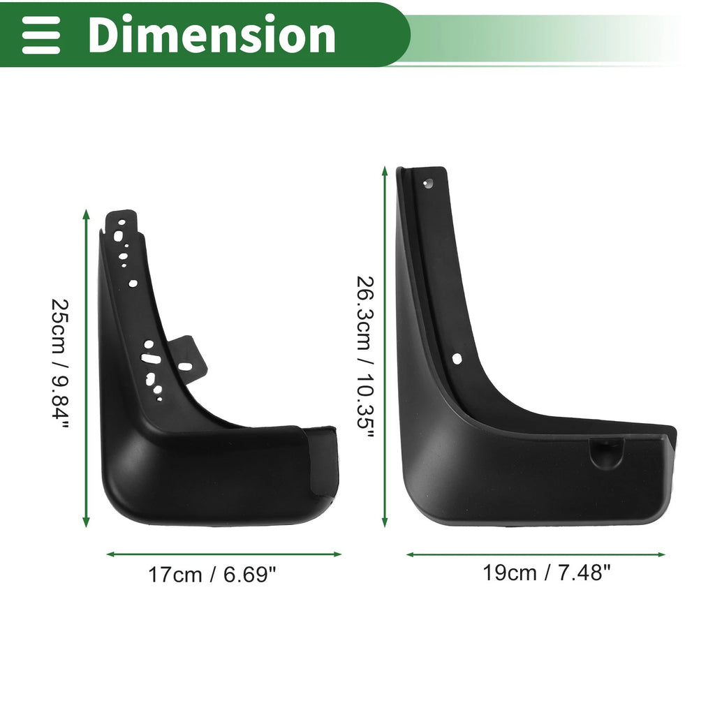 Mud Flaps Splash Guards for Kia K3 (2016–2018) W/ Mount Accessories