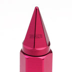 20x M12x1.5 90mm Tall Pink Aluminum Spiked Lug Nuts + Adapter
