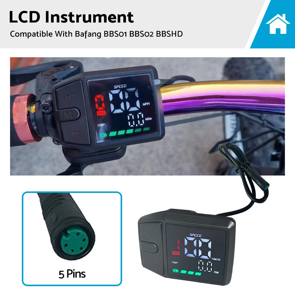 LCD Instrument for Bafang BBS01 (Color Display)