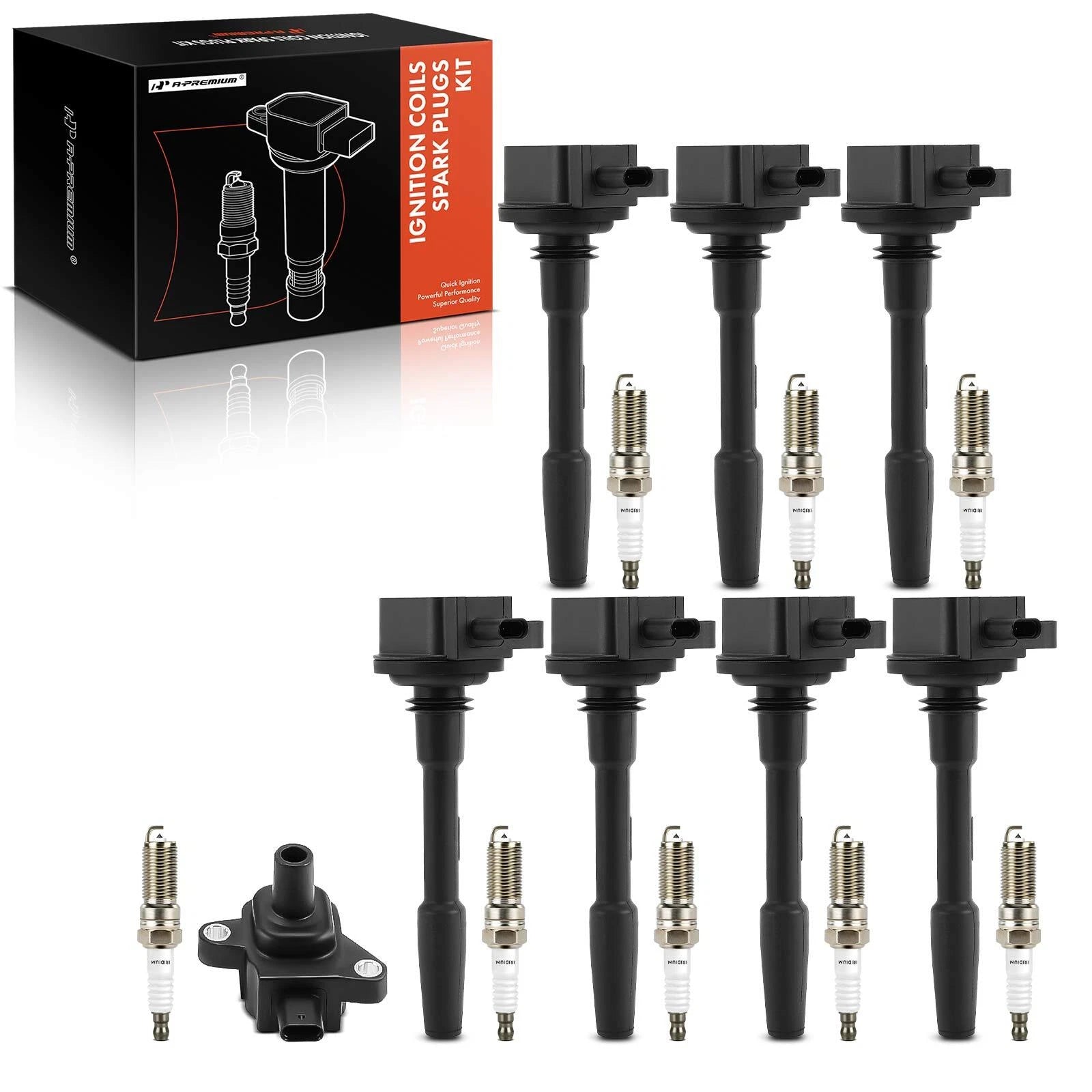Set of 8 Ignition Coils & Spark Plugs for Ford F-150 