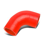 2.25"-2.5" 90-Degree Elbow Turbo Intake Piping Silicone Coupler Hose Red